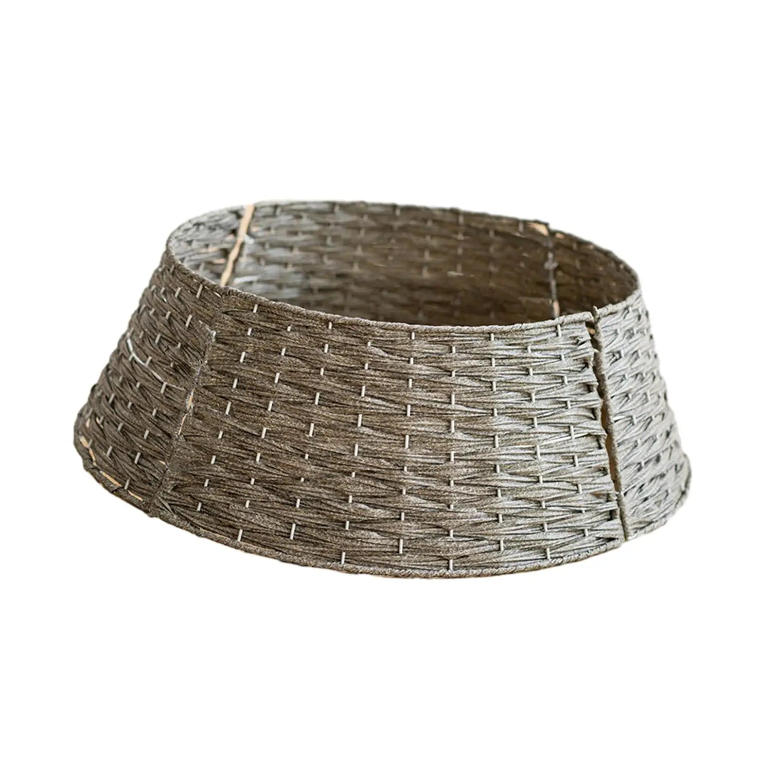 Christmas Tree Skirt  Decorative Rustic Collections  Xmas Tree Stand Basket Xmas Tree Skirt Base Cover - 60X17 cm